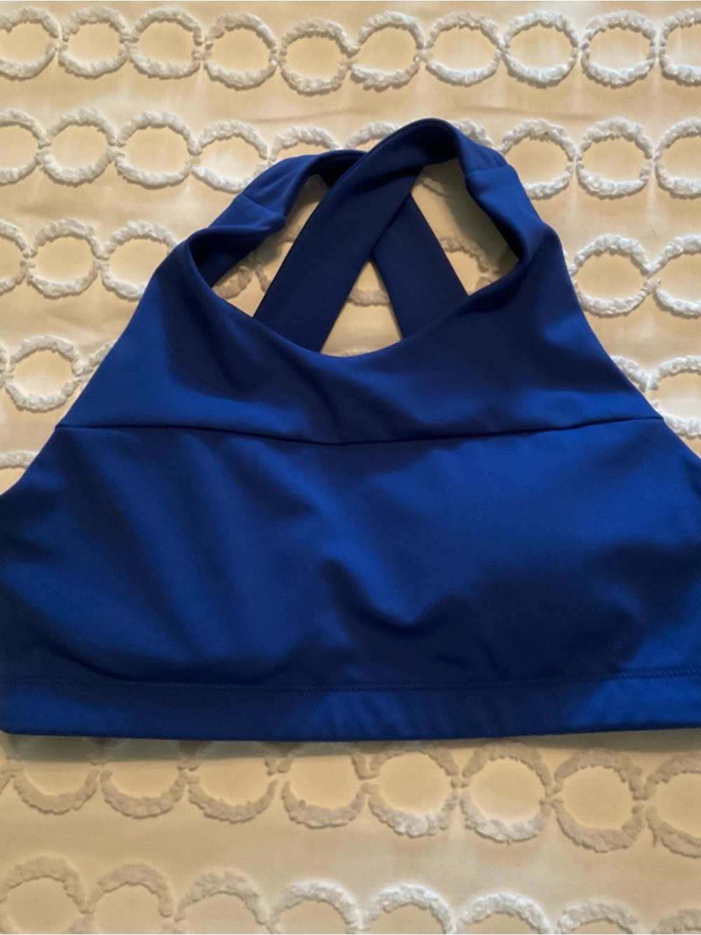Mono B Crossover Back Sports Bra in Royal Blue